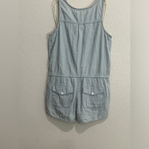 Wax Jeans  Blue and White striped ROMPER - Picture 2 of 5